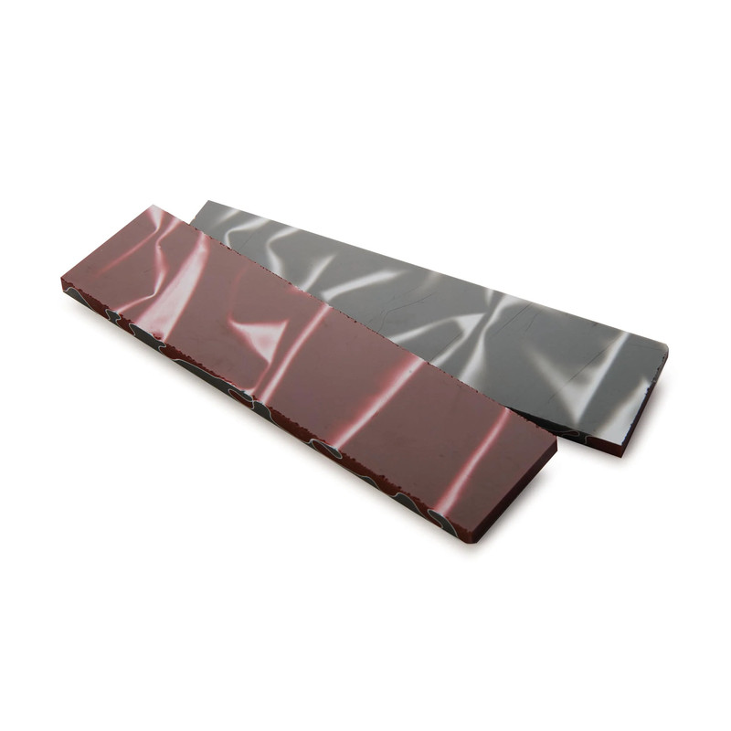 Acrylic Knife Scales - 15/64" x 1-1/2" x 6" - Maroon & Gray - Pair
